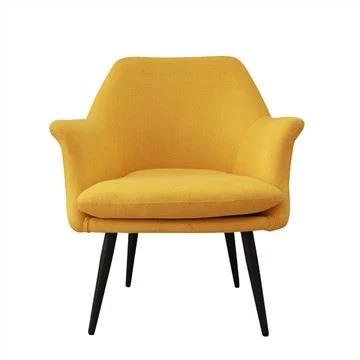 Καρέκλα από ύφασμα Mid-Century Accent με πόδια από καουτσούκ