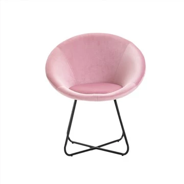 Καρέκλα Leisure Velvet Fabric Egg Chair Καρέκλα μεταλλικού σκελετού