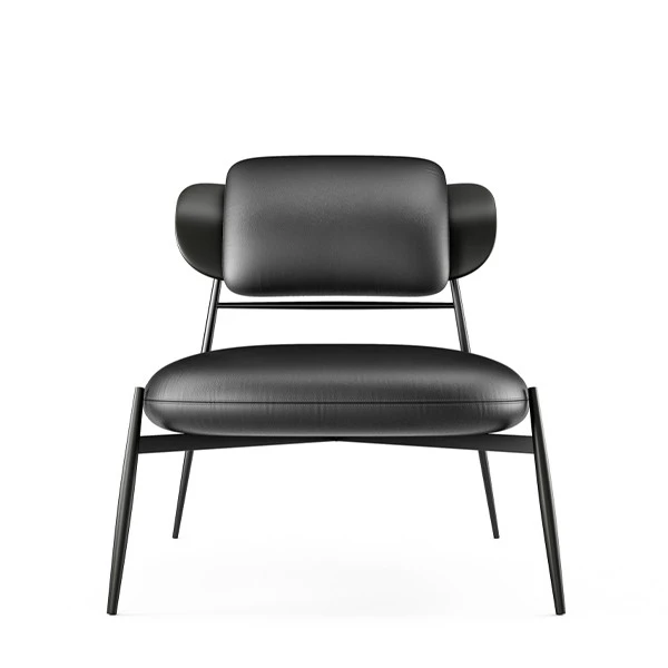 Stylished Designed Accent Chair PU Cover Ant Shape Metal Chair