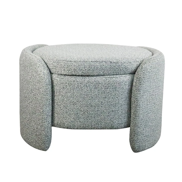 Partner Traditional Style Ottoman With Storage Fabric Cover MANNI-A